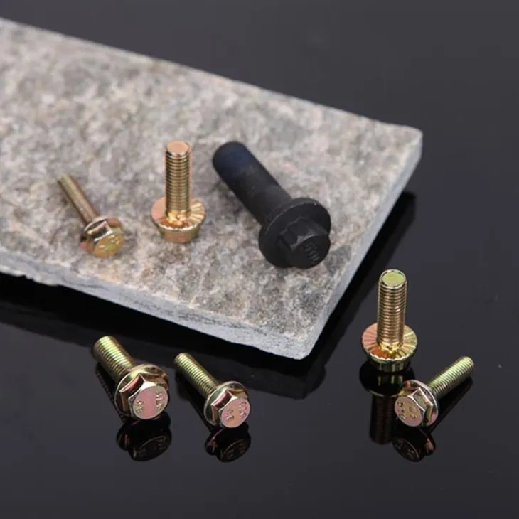 ASME B 18.2.1 - Steel galvanize Egzagòn Flange Boulon Nwa / jòn Zenk