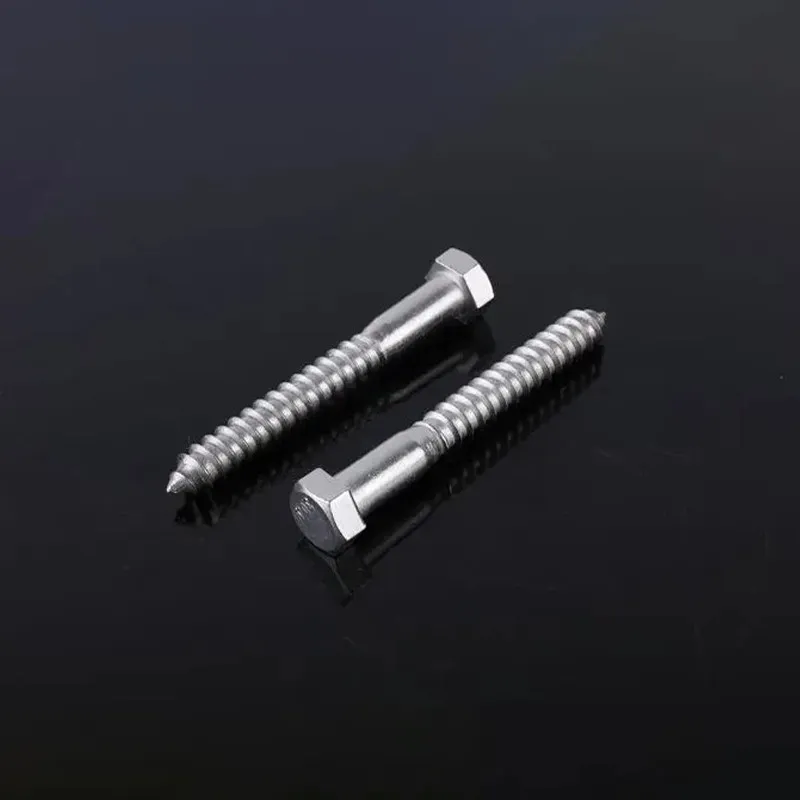 SS Hex Head Wood Vis